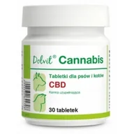 Suplementy i witaminy dla psów - DOLFOS DOLVIT CANNABIS 30TAB CBD dla psa i kota - miniaturka - grafika 1