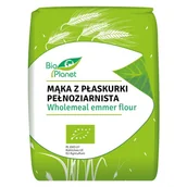 Mąka - MĄKA Z PŁASKURKI PEŁNOZIARNISTA BIO 1 kg - BIO PLANET - miniaturka - grafika 1