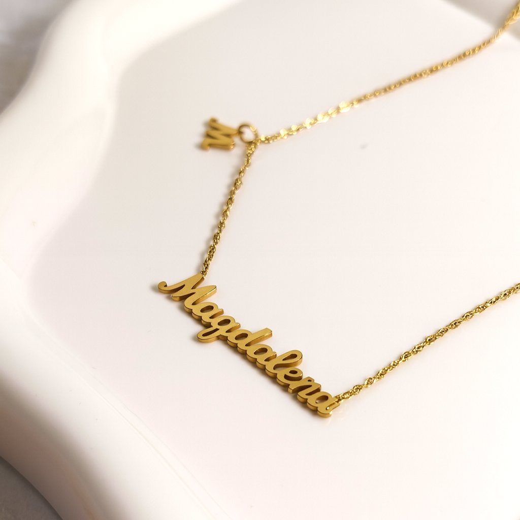 Naszyjnik Name IT [Imiona: Magdalena] Złota Celebrytka Stal PVD 316L Prezent dla Niej