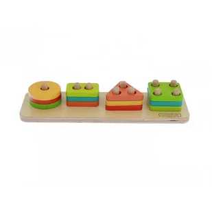 Masterkidz Drewniany Sorter Kształtów Kolorowe Klocki Masterkidz ME03904 - Sortery dla dzieci - miniaturka - grafika 1