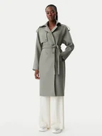 Płaszcze damskie - Patrizia Pepe Płaszcz przejściowy 8O0169/A5J1-S701 Szary Regular Fit - miniaturka - grafika 1