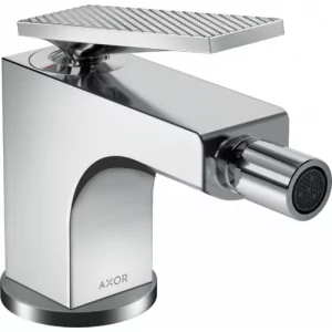Hansgrohe 39201000 Citterio Jednouchwytowa bateria bidetowa z uchwytem dźwigniowym i kompletem odpływowym szlif diamentowy chrom - Baterie bidetowe - miniaturka - grafika 1