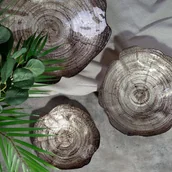 Figurki dekoracyjne - EUROFIRANY Misa ceramiczna 42 cm jasnobrązowa - miniaturka - grafika 1