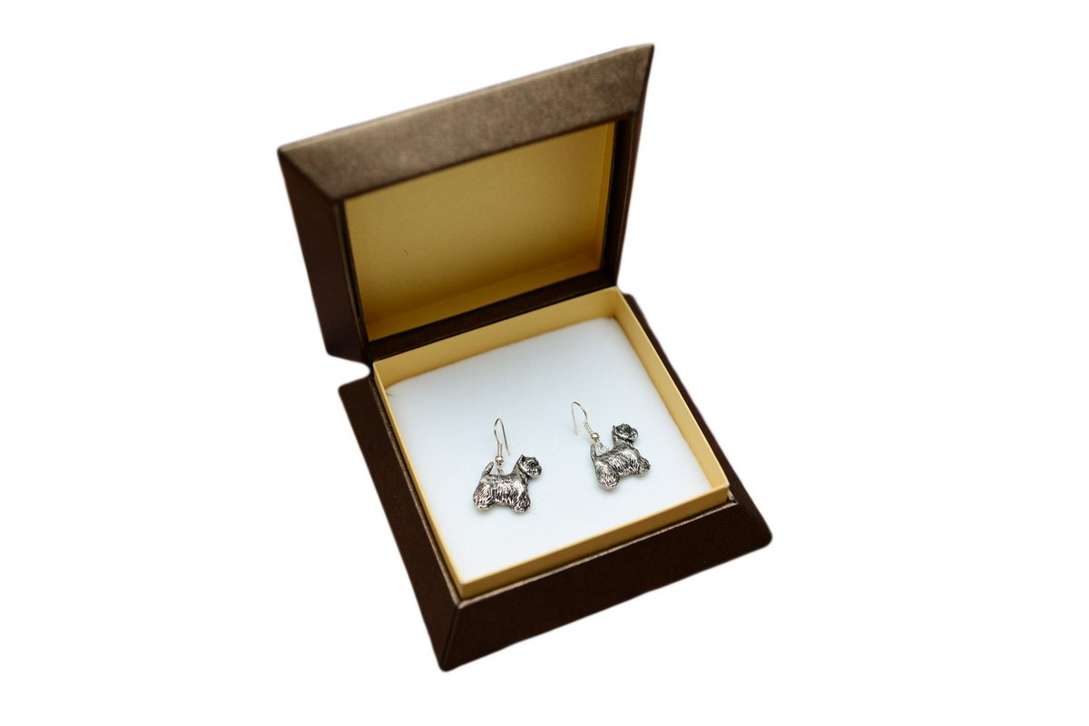 West Highland White Terrier, Westie - wiszące kolczyki z psami, urocza biżuteria dla psiej mamy, prezent dla dziewczynki marki Art-Dog