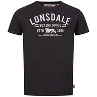Koszulki męskie - Lonsdale koszulka męska papigoe, czarny/szary, XL - miniaturka - grafika 1
