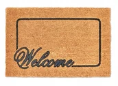 Wycieraczki - Wycieraczka Kokos Pod Drzwi 60X40 Welcome Czarna - miniaturka - grafika 1