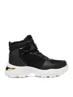 Buty dla dziewczynek - DeeZee Śniegowce CEO-CP70-26123-1 Czarny - miniaturka - grafika 1