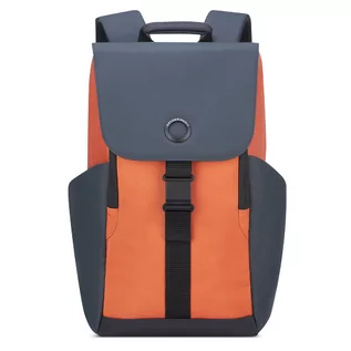 Teczki i aktówki - Delsey Securflap Plecak RFID 45 cm przegroda na laptopa orange - grafika 1