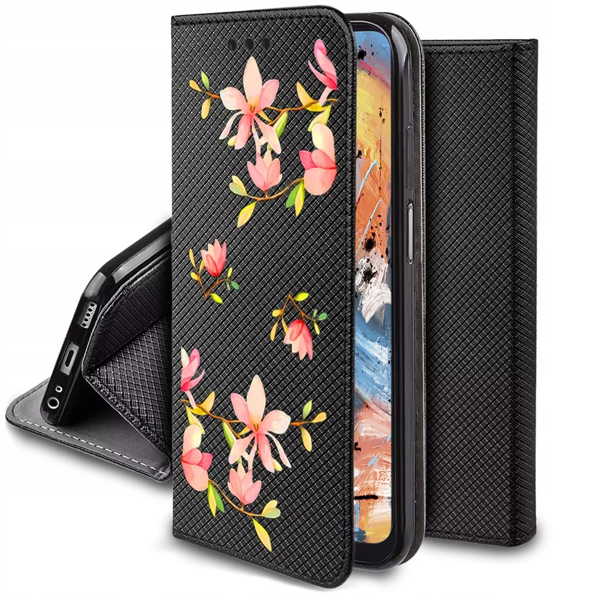 Etui do Samsung Galaxy A25 5G MAGNET WZORY CASE PORTFEL + SZKŁO OCHRONNE 9H