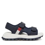 Buty dla chłopców - Sandały Tommy Hilfiger T3B2-33900-1591 M Granatowy - miniaturka - grafika 1