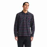 Koszule męskie - Męska koszula flanelowa Jack Wolfskin BAJA FLANNEL SHIRT M CHECK dark navy - M - miniaturka - grafika 1