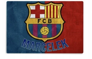 PUZZLE FC BARCELONA BARCA LOGO HERB A3 252 el z Nadrukiem + IMIĘ #112 - Puzzle - miniaturka - grafika 1