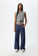 Spodnie damskie - Stradivarius Jeansy baggy luźne WYBLAKŁY DENIM 40 - miniaturka - grafika 1