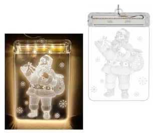 WITRAŻ LED NA BATERIE WISZĄCY LAMPKI ŚWIĄTECZNE MIKOŁAJ - Lampy stojące - miniaturka - grafika 1