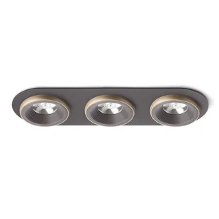 Redlux oprawa sufitowa LED Sharm R III 3x(10W 2700lm 3000K) 24° brąz/perłowo-złota wpuszczana R13247 - Lampy sufitowe - miniaturka - grafika 1
