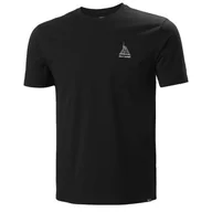 Koszulki męskie - Męska Koszulka z krótkim rękawem HELLY HANSEN F2F ORGANIC COTTON TEE 2.0 63340_990 – Czarny - miniaturka - grafika 1