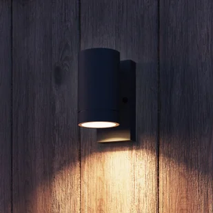 Calex Kinkiet zewnętrzny Alba GU10, Downlight, czarny, czujnik - Lampy ogrodowe - miniaturka - grafika 1