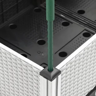 Donica ogrodowa z kratką, biała, 120x40x142,5 cm, PP Lumarko! - Donice - miniaturka - grafika 7