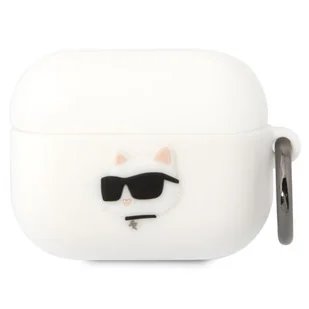Karl Lagerfeld etui do Airpods Pro KLAPRUNCHH białe 3D Silicone NFT Karl - Akcesoria do słuchawek - miniaturka - grafika 1