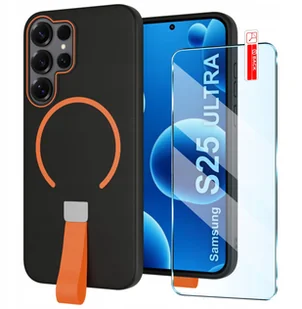 Etui z Paskiem na palec Matowe do Samsung S25 Ultrado MagSafe +Szkło - Etui i futerały do telefonów - miniaturka - grafika 1