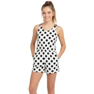 Kombinezony dla dzieci - Kombinezon dziewczęcy Tommy Hilfiger Playsuit w groszki na lato-170 - miniaturka - grafika 1