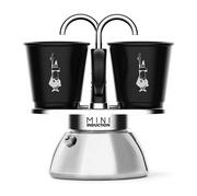 Bialetti Kawiarka Mini Express 2tz + filiżanki Czarna 8429-uniw