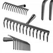 Grabie i motyki - KADAX Grabie Do Liści Stalowe 14-Zębne Grabki Ogrodowe Gleby Trawy Bez Trzonka - miniaturka - grafika 1