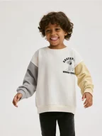 Bluzki dla niemowląt - Reserved - Bawełniany longsleeve - złamana biel - miniaturka - grafika 1
