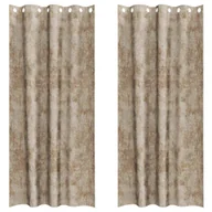 Zasłony - vidaXL Zasłona z zasłonami 2 pcs szampański 225 x 140 cm Aksamit - miniaturka - grafika 1