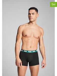 Puma Bokserki (3 pary) w kolorze biało-czarno-zielonym - Majtki męskie - miniaturka - grafika 1