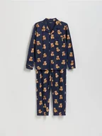 Skarpetki dla dzieci - Reserved - Dwuczęściowa piżama z nadrukiem - granatowy - miniaturka - grafika 1