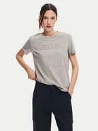 Koszulki i topy damskie - Desigual T-Shirt Brandy 24WWTK24 Szary Regular Fit - miniaturka - grafika 1