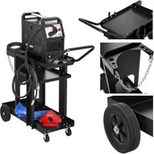 Akcesoria spawalnicze - Stamos Welding Wózek spawalniczy - 3 półki - prosty - 75 kg SWG-WC-1 SWG-WC-1 - miniaturka - grafika 1