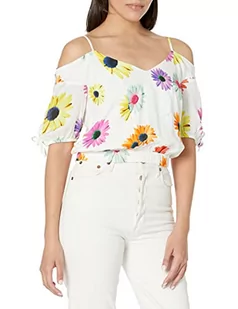 Desigual Damska bluza, biały, M - Bluzy damskie - miniaturka - grafika 1