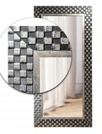 Lustra - Luksusowe lustro w grubej drewnianej ramie 130x60 CZARNA Szachownica - miniaturka - grafika 1