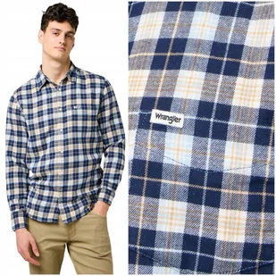 Wrangler 1 PKT SHIRT Blue klasyczna koszula bawełniana męska w kratkę XL - Koszule męskie Wrangler 1 PKT SHIRT Blue klasyczna koszula bawełniana męska w kratkę XL - Koszule męskie - miniaturka - grafika 1