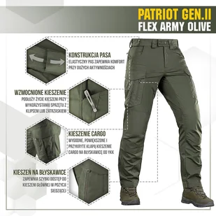 M-Tac - Spodnie Patriot Gen II Flex Black - Army Olive - 20056862 - Odzież taktyczna i umundurowanie M-Tac - Spodnie Patriot Gen II Flex Black - Army Olive - 20056862 - Odzież taktyczna i umundurowanie - miniaturka - grafika 7