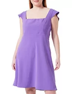 Sukienki - Pinko Damska sukienka ze streczu z krepą, Yb1_liliowy lawendowy, 70 - miniaturka - grafika 1