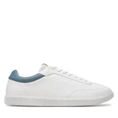 Sneakersy męskie - Sneakersy Calvin Klein Low Top Lace Up Lth HM0HM01790 Biały - miniaturka - grafika 1