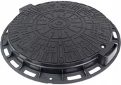 Akcesoria hydrauliczne - Właz inspekcyjny okrągły czarny PP FI600 Standartpark - miniaturka - grafika 1