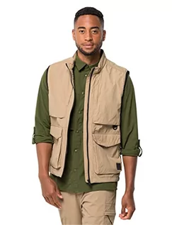 Garnitury - Jack Wolfskin Męska kamizelka LIGHTSOME Wander Vest M, Sand Storm, M, Sand Storm, M - grafika 1