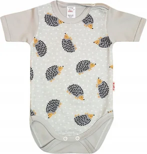 Body KRÓTKI rękaw 100% Bawełna JEŻE r 62 KLEKLE - Body dla niemowląt - miniaturka - grafika 1