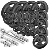 Obciążenia - Zestaw gryfów i obciążeń gumowanych 172 kg Marbo Sport - miniaturka - grafika 1