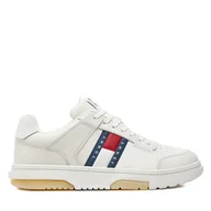 Sneakersy męskie - Sneakersy Tommy Jeans The Brooklyn Leather EM0EM01429 Biały - miniaturka - grafika 1