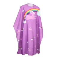 Pozostałe akcesoria kosmetyczne - Peleryna fryzjerska dla dzieci OLIVIA GARDEN Cutting Cape Unicorn Pink - miniaturka - grafika 1