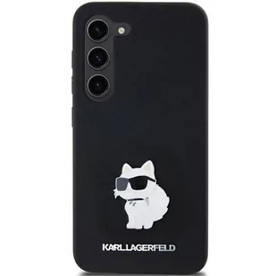Karl Lagerfeld Etui Silicone Choupette Metal Pin do Galaxy A35, czarne - Etui i futerały do telefonów - miniaturka - grafika 1