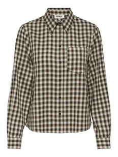 ONLY Koszula Liva 15355446 Beżowy Regular Fit - Koszule damskie - miniaturka - grafika 1