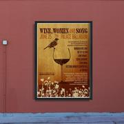 Plakaty - Retro plakat Wine Women And Song A4 21x29cm z ramką pion - miniaturka - grafika 1