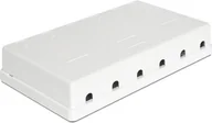 Pozostałe akcesoria sieciowe - Delock Puszka naścienna, Keystone, 6 portów 86227 - miniaturka - grafika 1