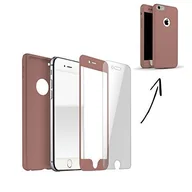 Etui i futerały do telefonów - Finoo Etui na telefon komórkowy iPhone 6 Plus/6S Plus, pełna ochrona 360 stopni, z przodu i z tyłu, pełna ochrona, pełne pokrycie, etui ochronne w kolorze różowego złota, w zestawie ze szkłem - miniaturka - grafika 1